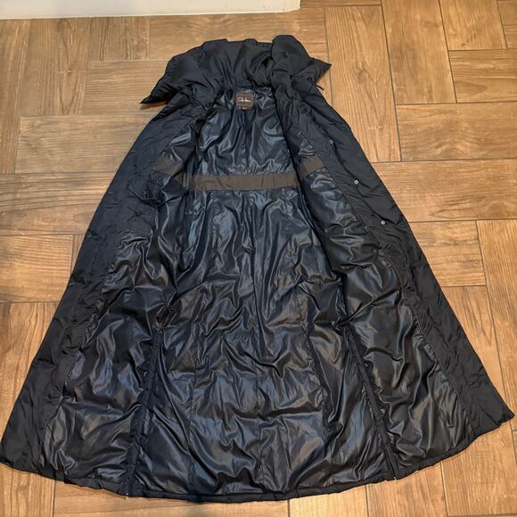 Cole Haan Black Long Puffer Coat Down Feather Womens Sz Medium - Picture 8 of 16